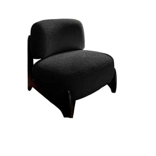 OUTIFUOTPP Einzelsofastuhl, cremefarbener Stil, Wohnzimmer, minimalistisch, Faule Freizeit(Solid Wood Frame-B) von OUTIFUOTPP