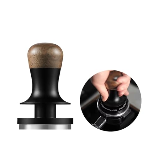 OUTIFUOTPP Kompatibel mit MHW-3BOMBER 30lb konstantem Druck, Kaffeestampfer 51 mm 53 58 Espresso-Flachstampfer, kalibriertem, federbelastetem Barista-Werkzeug(51mm,Curve Base) von OUTIFUOTPP
