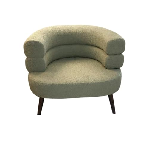 OUTIFUOTPP Moderner Akzentstuhl, Einzelcouch, Lazy Sofa, Rückenlehne im geschwungenen Design for Wohnzimmer, Schlafzimmer, Lammwollstoff(3) von OUTIFUOTPP
