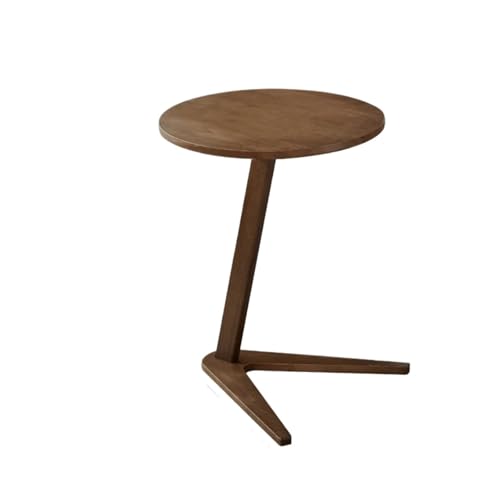 OUTIFUOTPP Neben Massivholz Kleiner Beistelltisch Balkon Couchtische Büro Runde Multifunktionsmöbel(Black) von OUTIFUOTPP