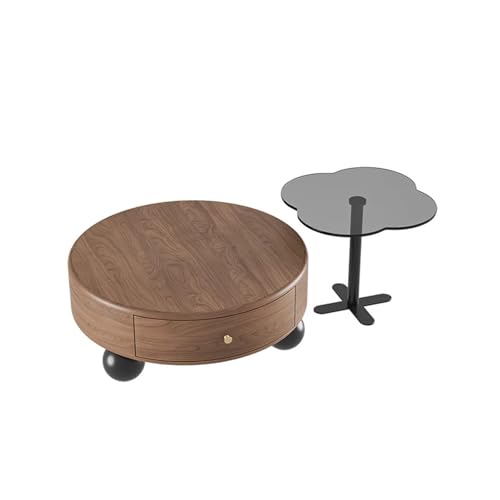 OUTIFUOTPP Runder Couchtisch im Vintage-Stil for das Wohnzimmer zu Hause(80 Combinations) von OUTIFUOTPP