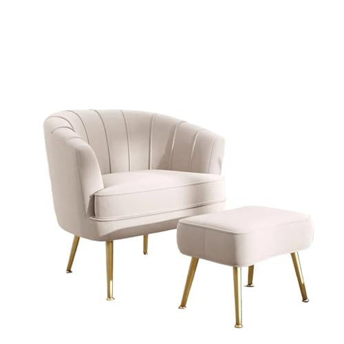 OUTIFUOTPP Samtpolstersessel mit Fußhocker, Beistellsofa, Wohnzimmersessel von OUTIFUOTPP