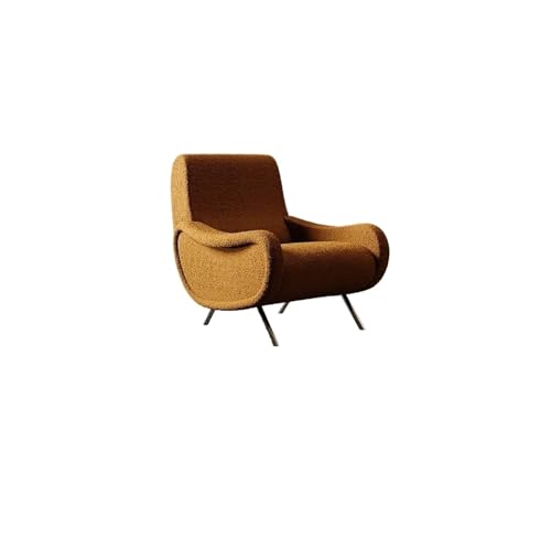 OUTIFUOTPP Sofa Freizeit Einzelstuhl B & Wohnzimmer Balkon Armlehne(Retro Yellow) von OUTIFUOTPP