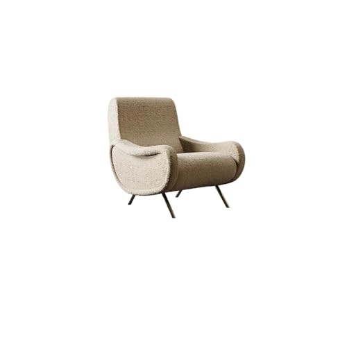 OUTIFUOTPP Sofa Freizeit Einzelstuhl B & Wohnzimmer Balkon Armlehne(White) von OUTIFUOTPP