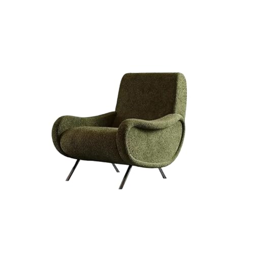 OUTIFUOTPP Sofa Stuhl Einzel, homestay Wohnzimmer Balkon Freizeit Schlafzimmer Sessel möbel(Blackish Green) von OUTIFUOTPP