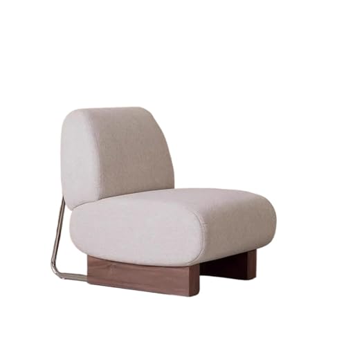 OUTIFUOTPP Sofa Stuhl Licht Luxus Wohnzimmer Massivholz Einzelsofas Stühle Schlafzimmer Arbeitszimmer Freizeit Bequeme Sofas(White-Frosted Velvet) von OUTIFUOTPP