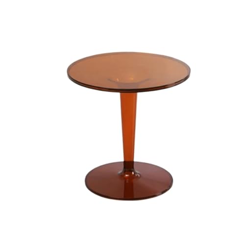 OUTIFUOTPP Tische Moderner minimalistischer runder Tisch Wohnzimmer beweglicher Luxus ästhetisches Design Möbel Haushalt(Brown) von OUTIFUOTPP