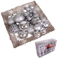 Outiror - Weihnachtsbaumkugeln 100er-Set Baumschmuck Christbaumkugeln Weihnachtskugeln - silber Outiror - Weihnachtsbaumkugeln 100er-Set Baumschmuck Christbaumkugeln Weihnachtskugeln - silber von OUTIROR