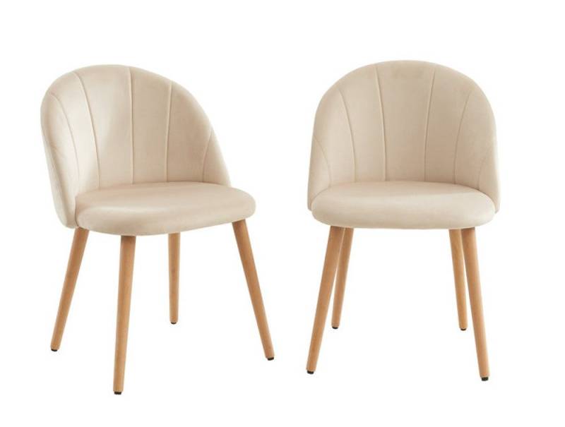 OUTLET-NORD Esszimmerstuhl Roumfort 2er Set, Muschel Shell Design Modern von OUTLET-NORD