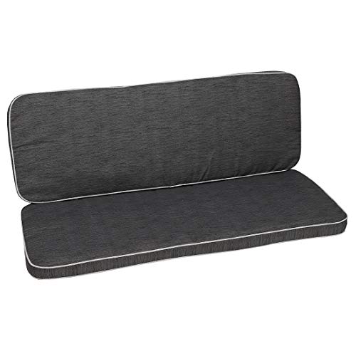 OUTLIV. 2-Sitzer Bankauflage Romeo, Baumwolle/Polyester, bis 5 cm Stärke, pflegeleicht, waschbar bei 30 °C, bestehend aus Sitz- und Rückenkissen, 109x38-42x4 cm, Anthrazit OUTLIV. 2-Sitzer Bankauflage Romeo, Baumwolle/Polyester, bis 5 cm Stärke, pflegeleicht, waschbar bei 30 °C, bestehend aus Sitz- und Rückenkissen, 109x38-42x4 cm, Anthrazit von OUTLIV