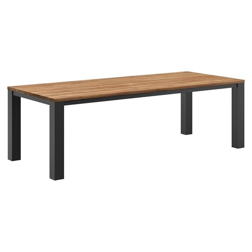 OUTLIV. Atlanta Gartentisch 240x100 cm mit Gestell aus pulverbeschichtetem Aluminium in anthrazit und Tischplatte aus recyceltem Teakholz OUTLIV. Atlanta Gartentisch 240x100 cm mit Gestell aus pulverbeschichtetem Aluminium in anthrazit und Tischplatte aus recyceltem Teakholz von OUTLIV