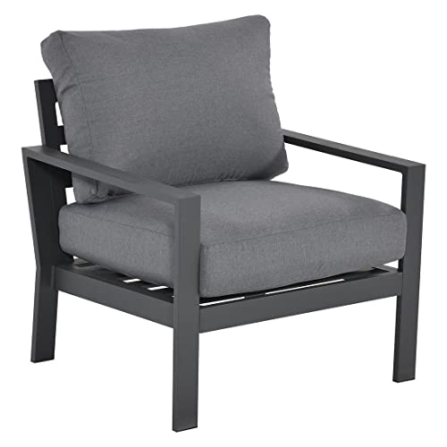 OUTLIV. Atlanta Loungesessel, Gartenstuhl aus Aluminium/Polyester, 75x72x72 cm, der Moderne Blickfang in Ihrem Garten oder auf dem Balkon von OUTLIV