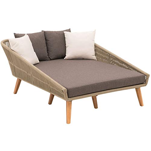 OUTLIV. Avarua Daybed aus Akazie und Rope, für entspannte Stunden in Ihrem Garten, gemütliche Gartencouch von OUTLIV