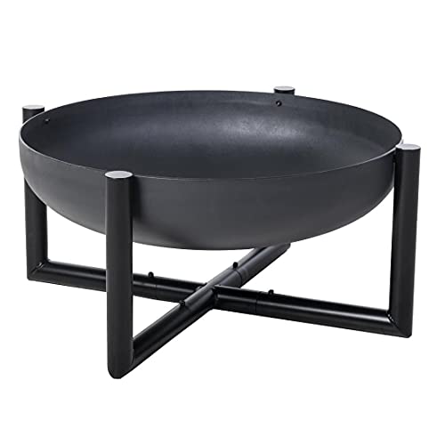 OUTLIV. Basic Feuerschale für den Garten aus Stahl Ø60x40 cm in Schwarz von OUTLIV