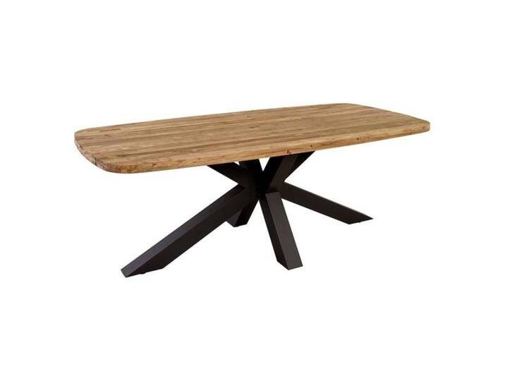 OUTLIV. Belgien Gartentisch 220x100 cm Aluminium/Teak Natur Dunkelgrau von OUTLIV