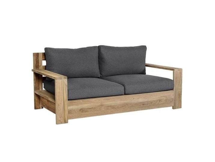 OUTLIV. Castello Gartenloungesofa Teak/Sunproof Natur Dunkelgrau von OUTLIV