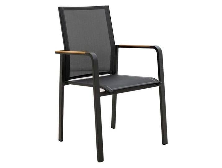 OUTLIV. Darwin Stapelsessel Aluminium/Textilene Dunkelgrau von OUTLIV