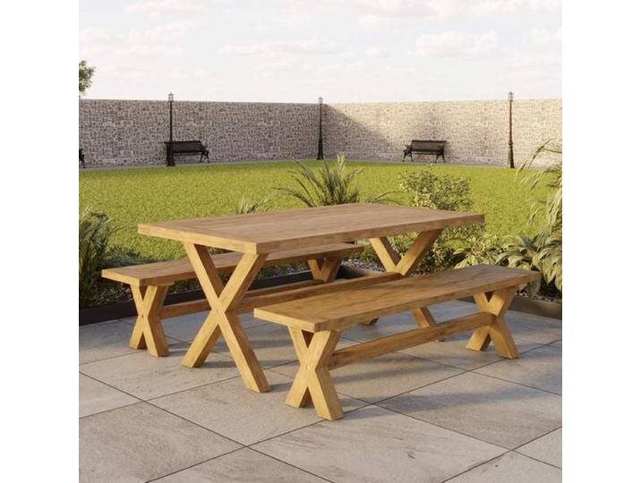OUTLIV. Dublin Gartenmöbel-Set L (6 Plätze) Tisch 180x100cm Natur von OUTLIV
