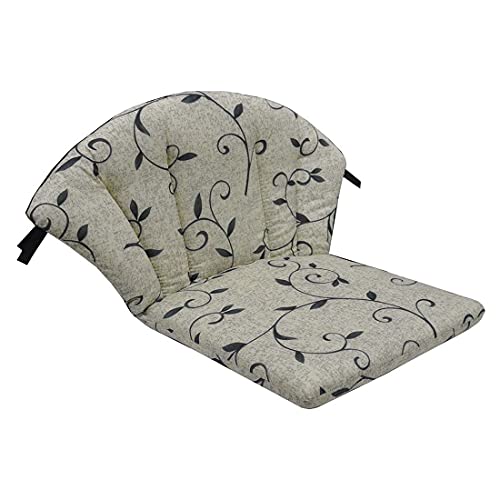 OUTLIV. Sesselauflage Elegance, 75% Polyester, 25% Baumwolle, Mit Klett- Verschlüssen im Rückenteil, Hochwertig Pflegeleicht, 48x45x37 cm, Beige von OUTLIV