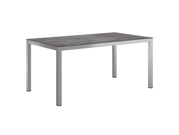 OUTLIV. Gartentisch 160x90cm Edelstahl/Glaskeramik Dunkelgrau von OUTLIV