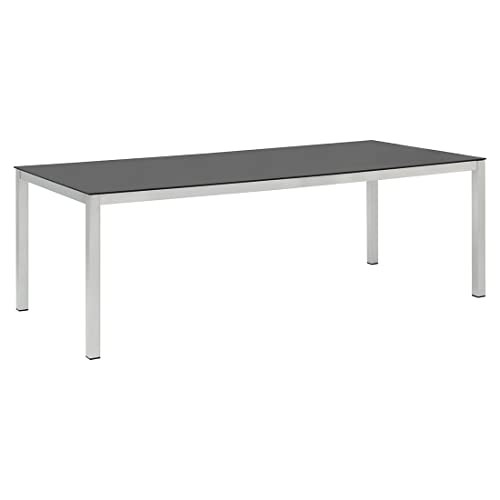 OUTLIV. Gartentisch Edelstahl, Glas-Keramik Tischplatte, witterungsbeständig, bietet Platz für bis zu 8 Personen, 220x100cm, Silber/Dunkelgrau OUTLIV. Gartentisch Edelstahl, Glas-Keramik Tischplatte, witterungsbeständig, bietet Platz für bis zu 8 Personen, 220x100cm, Silber/Dunkelgrau von OUTLIV