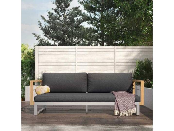 OUTLIV. Hawaii Gartenloungesofa Edelstahl/Teak/Spunpolyester Dunkelgrau Hellgrau OUTLIV. Hawaii Gartenloungesofa Edelstahl/Teak/Spunpolyester Dunkelgrau Hellgrau von OUTLIV