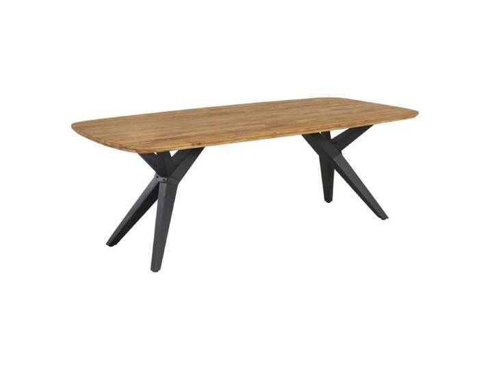 OUTLIV. Hudson Gartentisch 220x100cm Aluminium/Teak Natur Dunkelgrau von OUTLIV