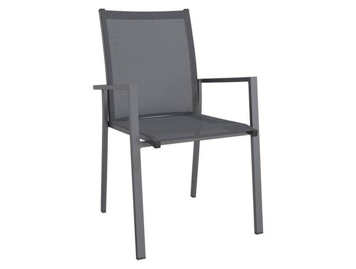 OUTLIV. Kobe Stapelsessel Aluminium/Textilene Dunkelgrau von OUTLIV