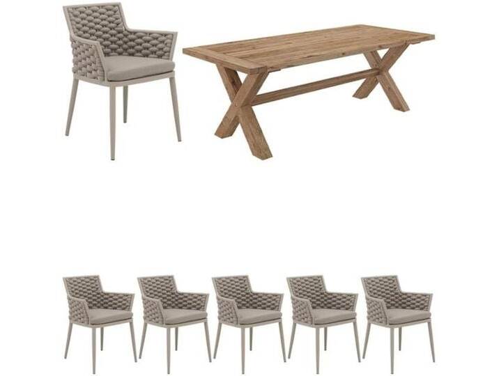 OUTLIV. Leon Gartenmöbelset 7-tlg. Tisch 220x100cm Braun OUTLIV. Leon Gartenmöbelset 7-tlg. Tisch 220x100cm Braun von OUTLIV