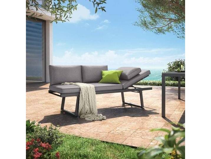 OUTLIV. Lucca Diningsofa Aluminium/Olefin Dunkelgrau OUTLIV. Lucca Diningsofa Aluminium/Olefin Dunkelgrau von OUTLIV