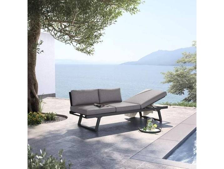 OUTLIV. Lucca Gartenloungesofa Aluminium/Polyester Dunkelgrau OUTLIV. Lucca Gartenloungesofa Aluminium/Polyester Dunkelgrau von OUTLIV