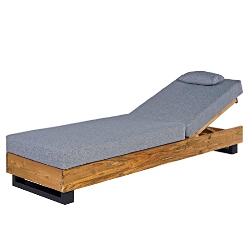 OUTLIV. Madrid Loungeliege, Gartenliege, aus Teak Recycelt 200 cm x 65 cm x 26 cm, für entspannte Stunden in Ihrem Garten von OUTLIV