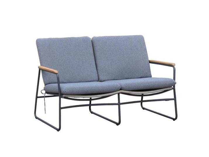 OUTLIV. Maranello Gartenloungesofa Stahl/Rope Schwarz Hellgrau von OUTLIV