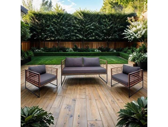 OUTLIV. Maui Loungeset Stahl/Polyester Dunkelgrau von OUTLIV