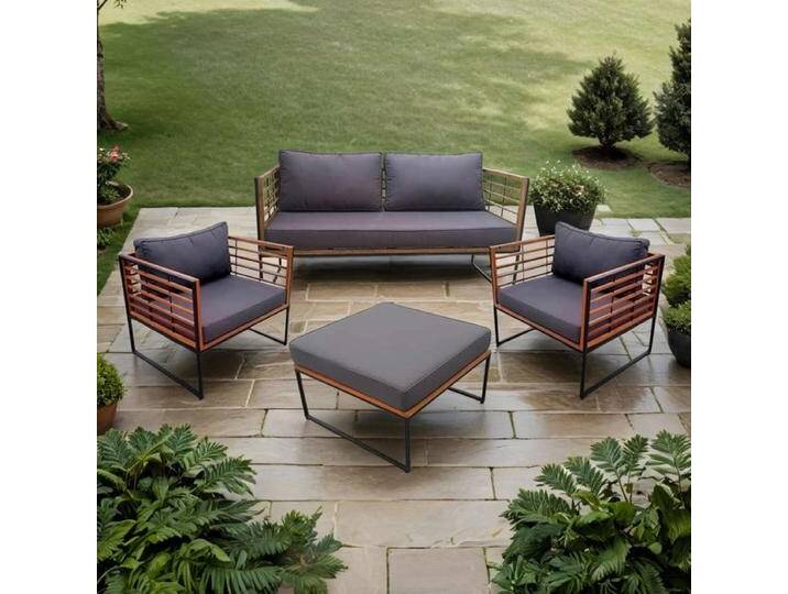 OUTLIV. Maui Loungeset Stahl/Polyester Dunkelgrau von OUTLIV