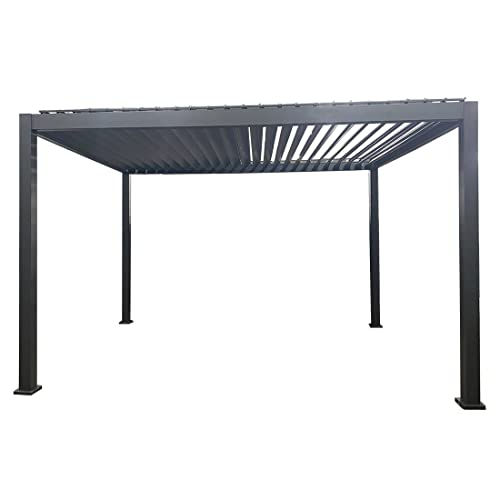 OUTLIV. Mira Pavillon, Pergola 300x400 cm aus Aluminium/Stahl in Anthrazit, die perfekte Ergänzung für Ihren Garten von OUTLIV