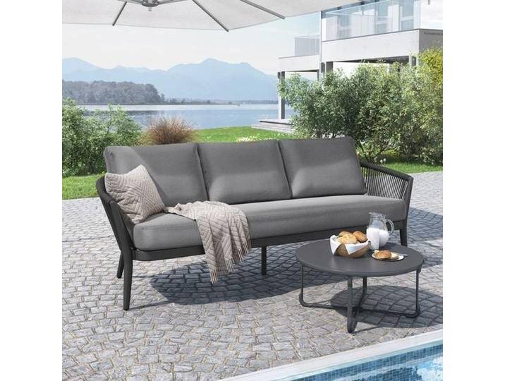 OUTLIV. Monet Gartenloungesofa Aluminium/Rope Schwarz Dunkelgrau OUTLIV. Monet Gartenloungesofa Aluminium/Rope Schwarz Dunkelgrau von OUTLIV