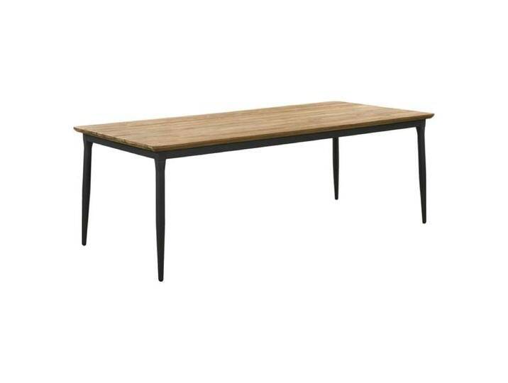 OUTLIV. Monet Gartentisch 220x100cm Aluminium/Teak Natur Dunkelgrau von OUTLIV