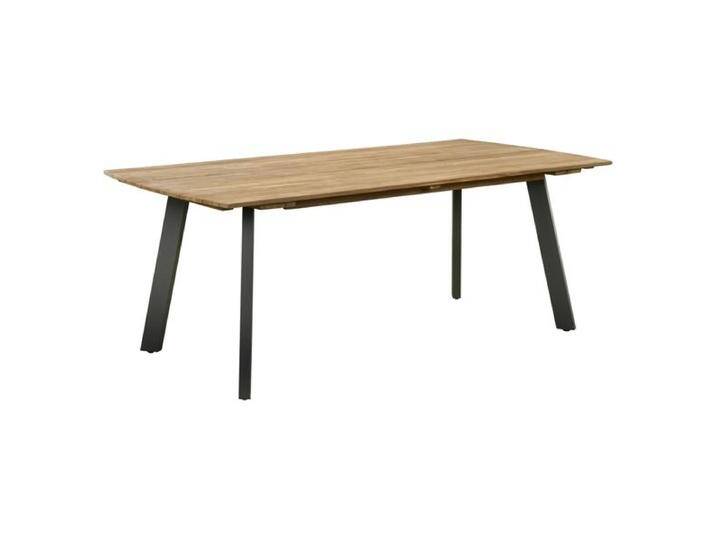 OUTLIV. Ohio II Gartentisch 200x100cm Aluminium/Teak Natur Dunkelgrau von OUTLIV