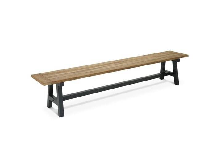 OUTLIV. Omaha Gartenbank Aluminium/Teak Natur Dunkelgrau von OUTLIV