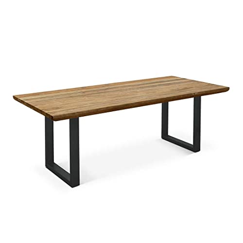 OUTLIV. Orlando Gartentisch 240x100 cm mit Kufengestell aus Edelstahl und Tischplatte aus recyceltem Teakholz – EIN Unikat für Ihren Außenbereich von OUTLIV