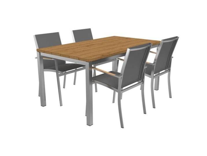OUTLIV. Oviedo Gartenmöbel-Set M (4 Plätze) Tisch 160x90cm Hellgrau von OUTLIV