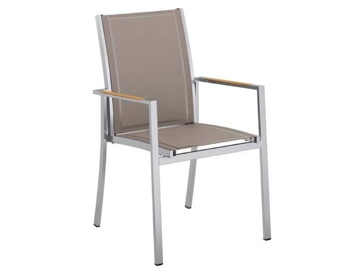 OUTLIV. Oviedo Stapelsessel Edelstahl/Textilene mit Teakarmlehnen Taupe Hellgrau OUTLIV. Oviedo Stapelsessel Edelstahl/Textilene mit Teakarmlehnen Taupe Hellgrau von OUTLIV