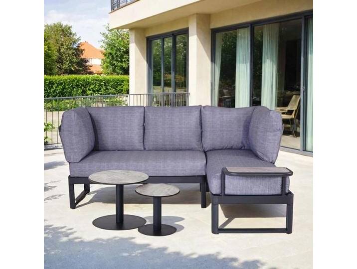 OUTLIV. Pandora Ecklounge inkl. Loungetisch Aluminium/Polyester Dunkelgrau von OUTLIV