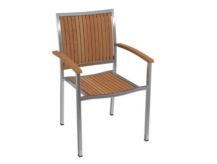 OUTLIV. Pasadena Stapelsessel Edelstahl/Teak Natur von OUTLIV