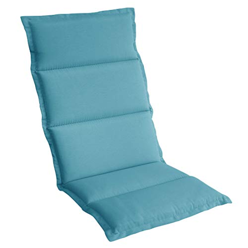 OUTLIV. Polsterauflage Klappsessel -Auflage Sitz- Rückenkissen 120x50x5 cm Hellblau Sitzauflage für Gartensessel und Gartenstuhl von OUTLIV.