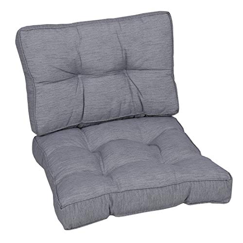 OUTLIV. Polsterauflagen-Set Lounge-Ersatzkissen für Mittelmodul Dessin 803 Grau Meliert Auflagen Loungen 60 x 60 x 50 cm Sitz- und Rückenkissen von OUTLIV