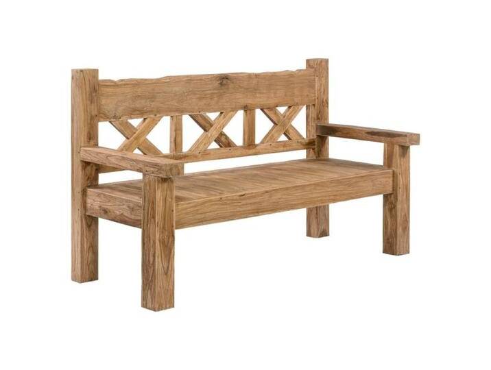 OUTLIV. Rustic Gartenbank 160cm Teak Braun von OUTLIV