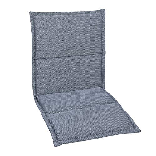 OUTLIV. Stapelsesselauflage Nieder, Hochwertiges Sitz- und Rückenkissen aus Polyester, witterungsbeständig, für Gartenstühle und Stapelsessel, 98x46x3 cm Grau von OUTLIV