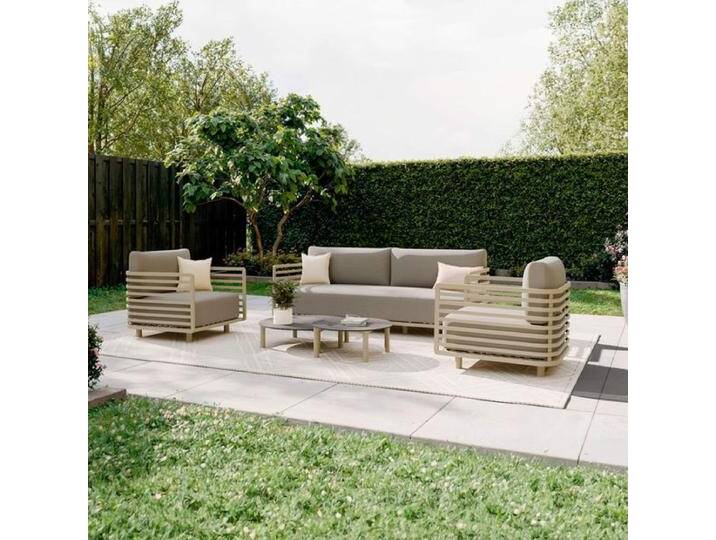 OUTLIV. Tobago Loungeset inkl. Loungetisch Aluminium/Olefin Natur OUTLIV. Tobago Loungeset inkl. Loungetisch Aluminium/Olefin Natur von OUTLIV